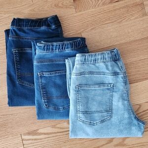 Set of 3! Boys Supersoft Pull-on Jeans w/drawstring- Size 16